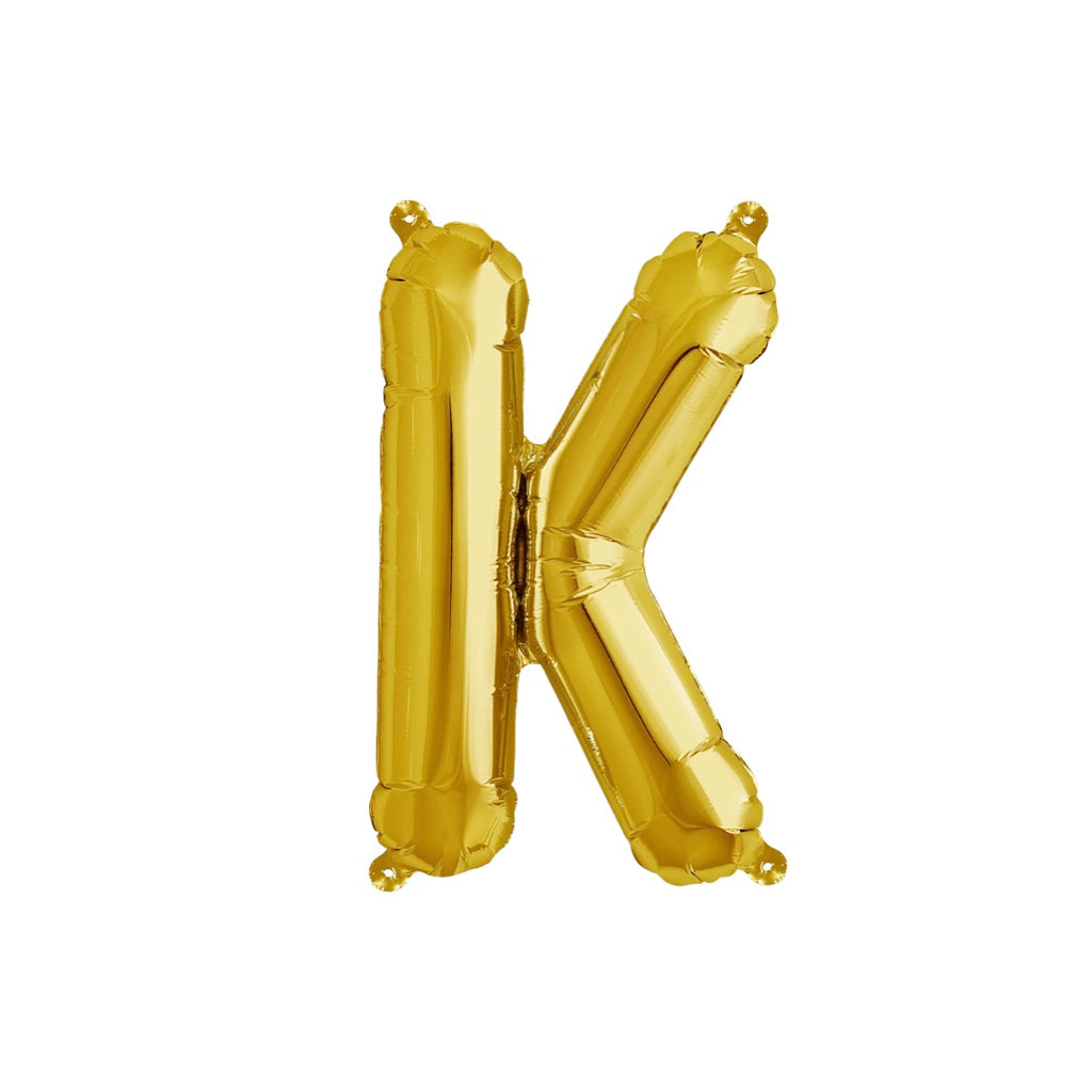 Letter K Gold Balloon 35cm