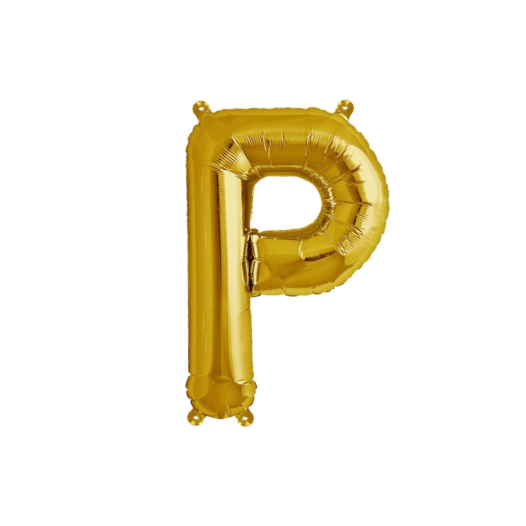 Letter P Gold Balloon 35cm