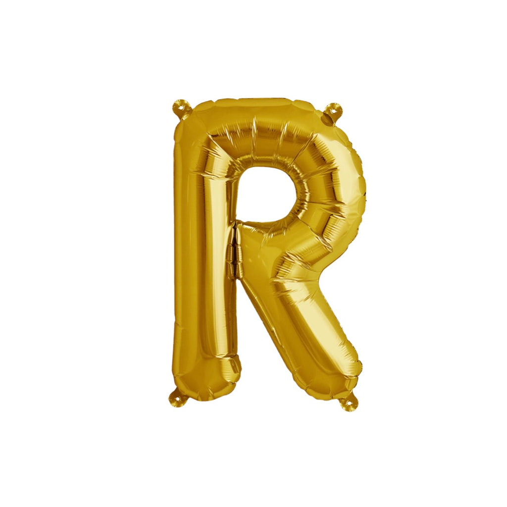 Letter R Gold Balloon 35cm