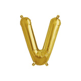 Letter V Gold Balloon 35cm