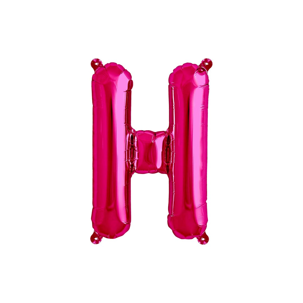 Letter H Hot Pink Balloon 35cm
