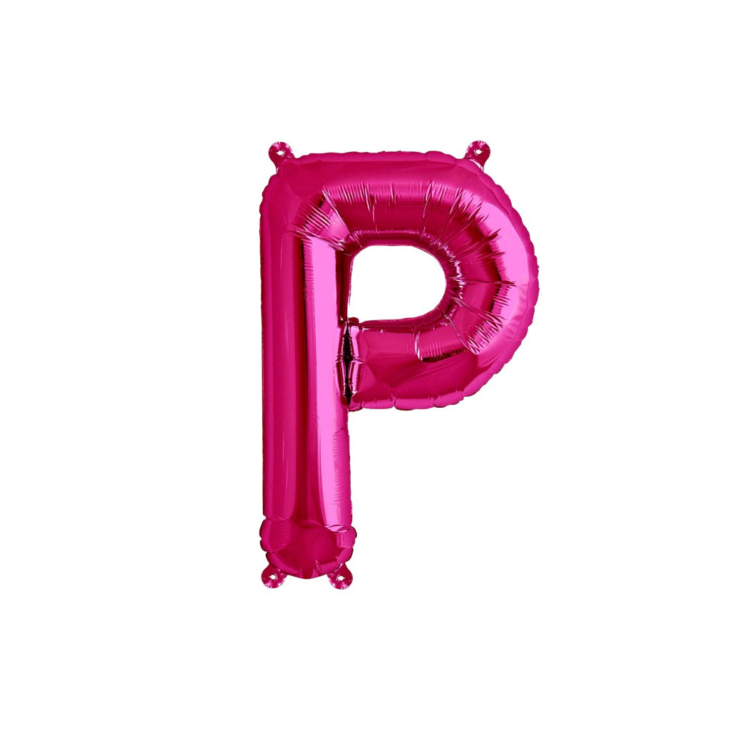 Letter P Hot Pink Balloon 35cm