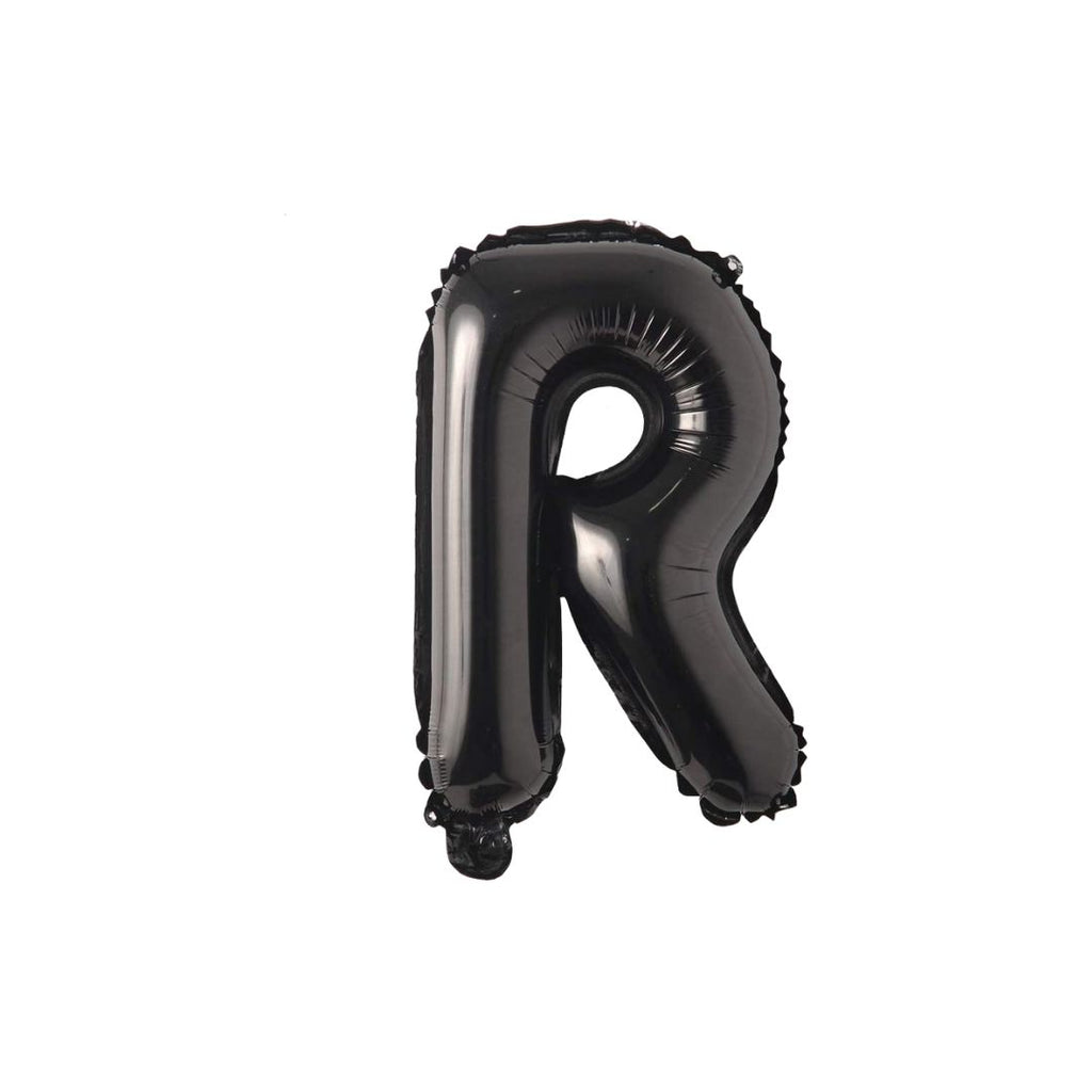 Letter R Black Balloon 35cm