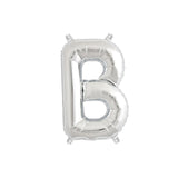 Letter B Silver Balloon 35cm