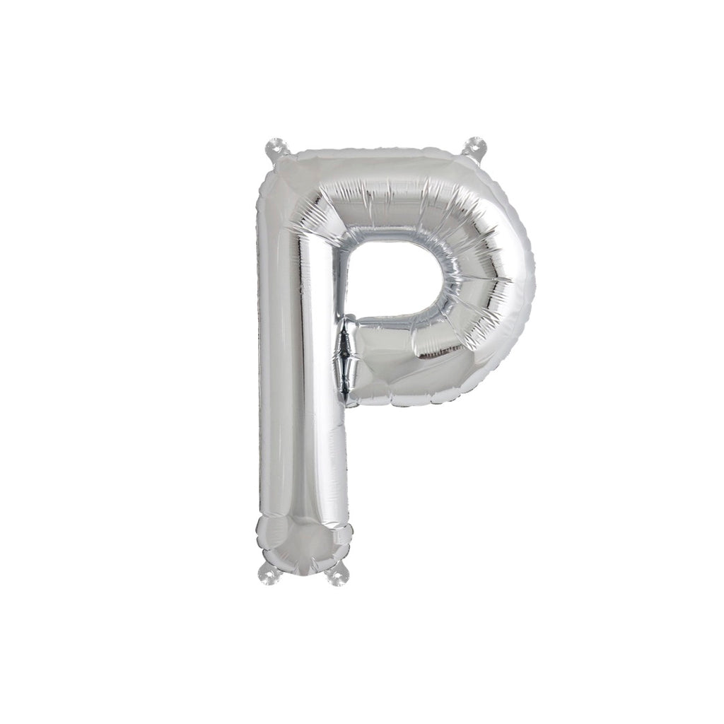 Letter P Silver Balloon 35cm