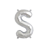 Letter S Silver Balloon 35cm