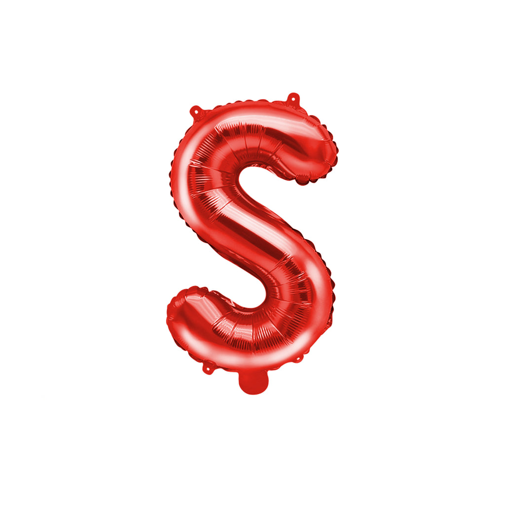 Letter S Red Balloon 35cm