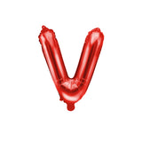 Letter V Red Balloon 35cm
