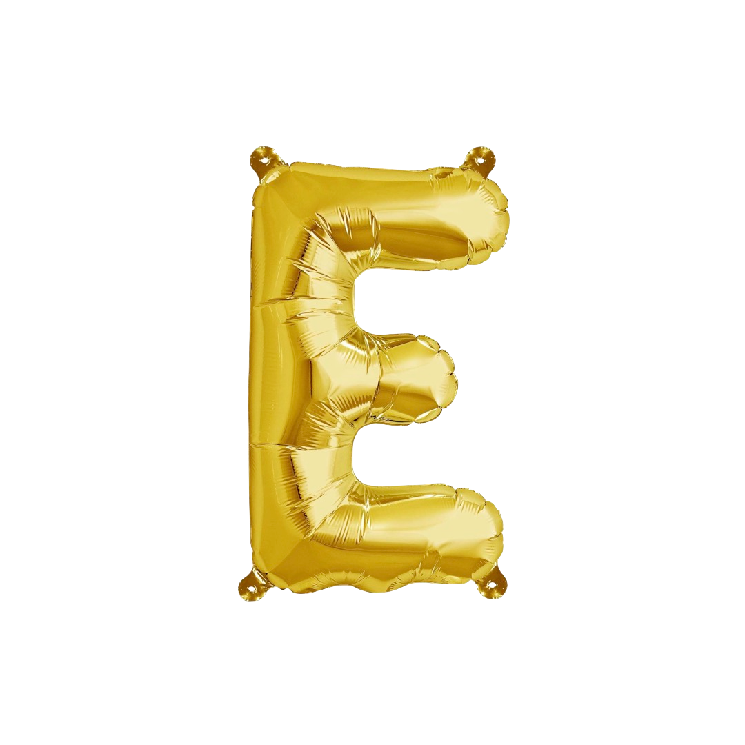 Letter E Gold Balloon 35cm