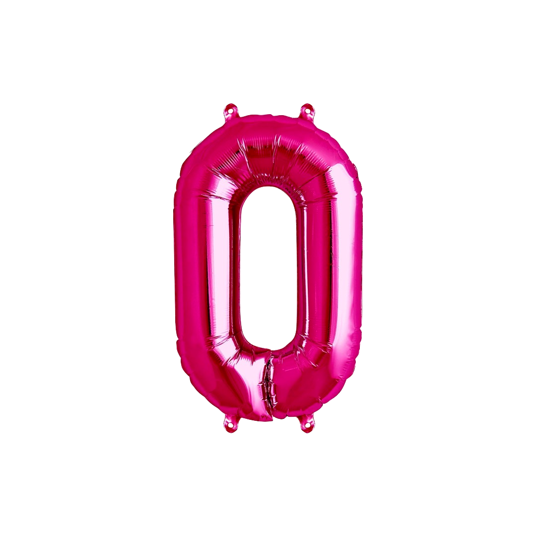 Letter O Hot Pink Balloon 35cm