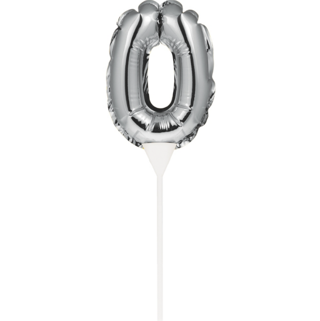 Cake Topper - Mini Balloon - Number 0