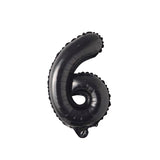 Number 6 Black Balloon 35cm