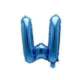 Letter W Blue Balloon 35cm
