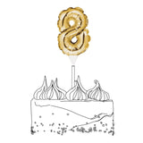 Cake Topper - Mini Balloon - Number 8