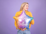 Happy Birthday Star Balloon Rainbow
