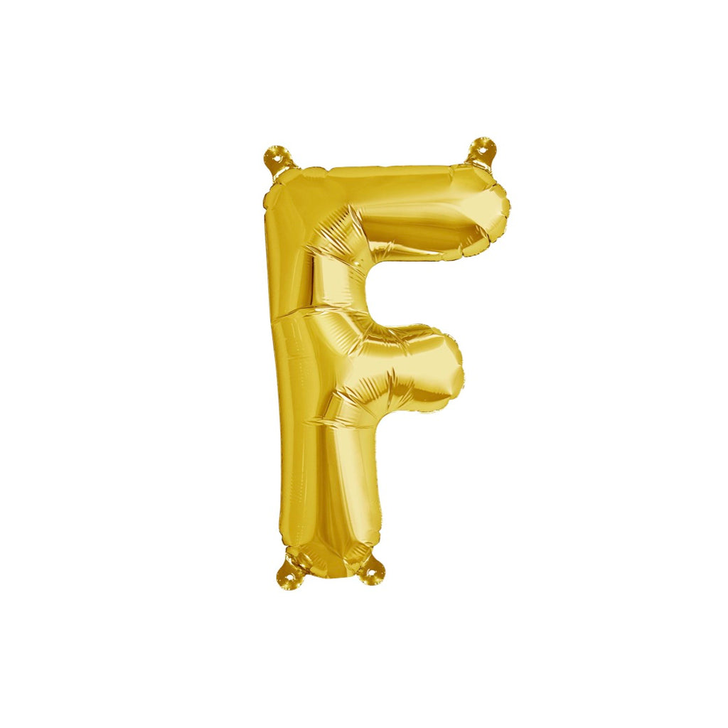 Letter F Gold Balloon 35cm