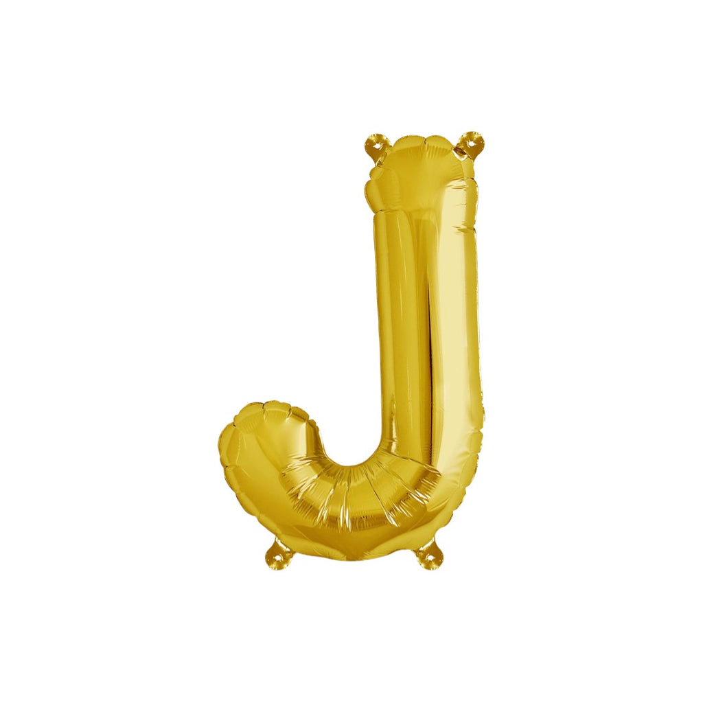 Letter J Gold Balloon 35cm
