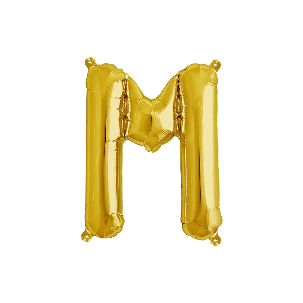 Letter M Gold Balloon 35cm