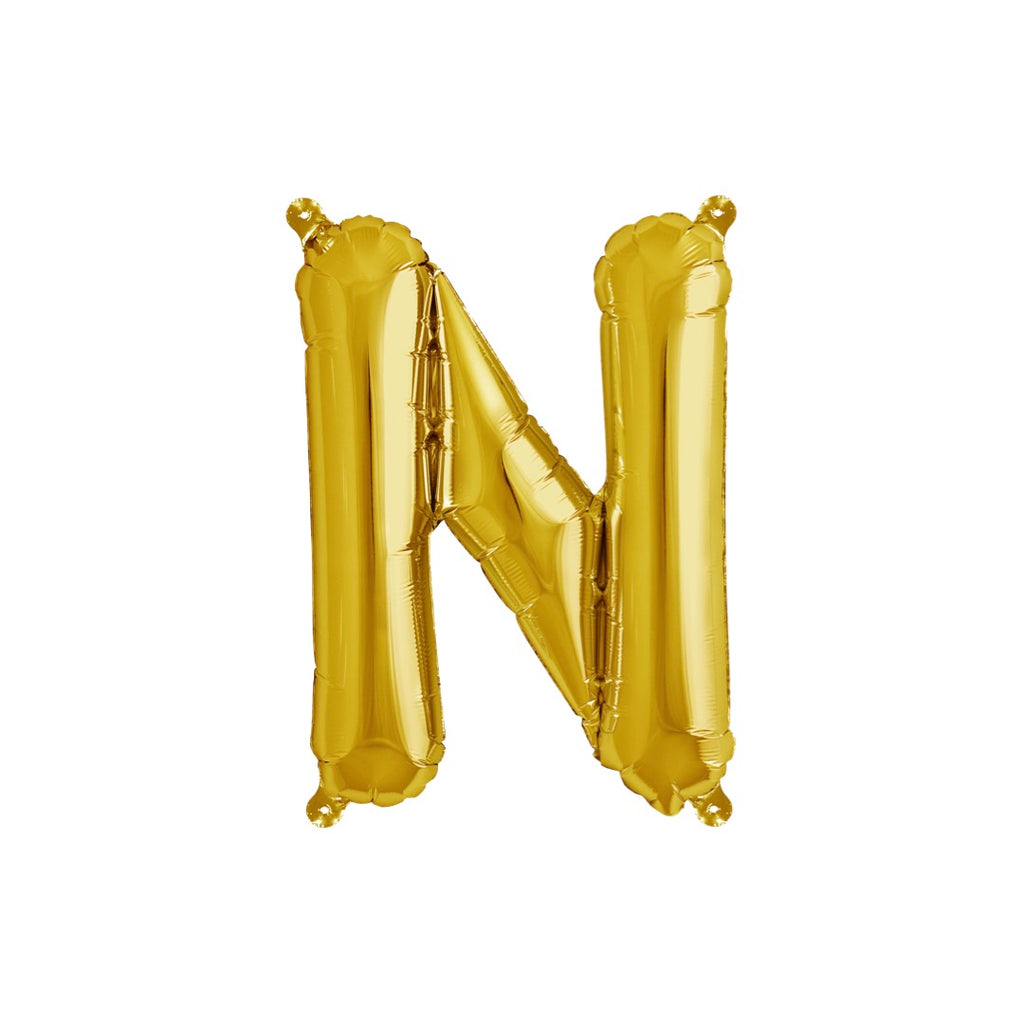 Letter N Gold Balloon 35cm