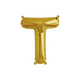Letter T Gold Balloon 35cm