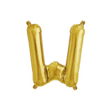 Letter W Gold Balloon 35cm