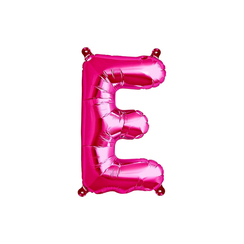 Letter E Hot Pink Balloon 35cm