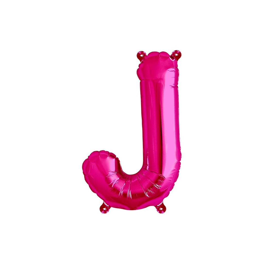Letter J Hot Pink Balloon 35cm