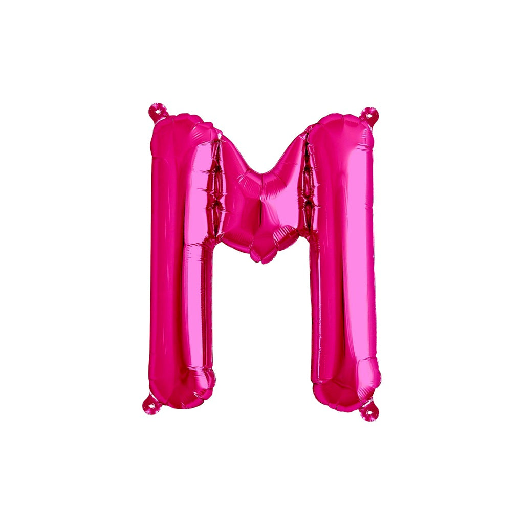 Letter M Hot Pink Balloon 35cm