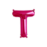 Letter T Hot Pink Balloon 35cm