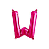 Letter W Hot Pink Balloon 35cm