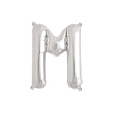 Letter M Silver Balloon 35cm