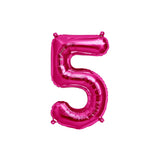 Hot Pink Number 5  Balloon 35cm
