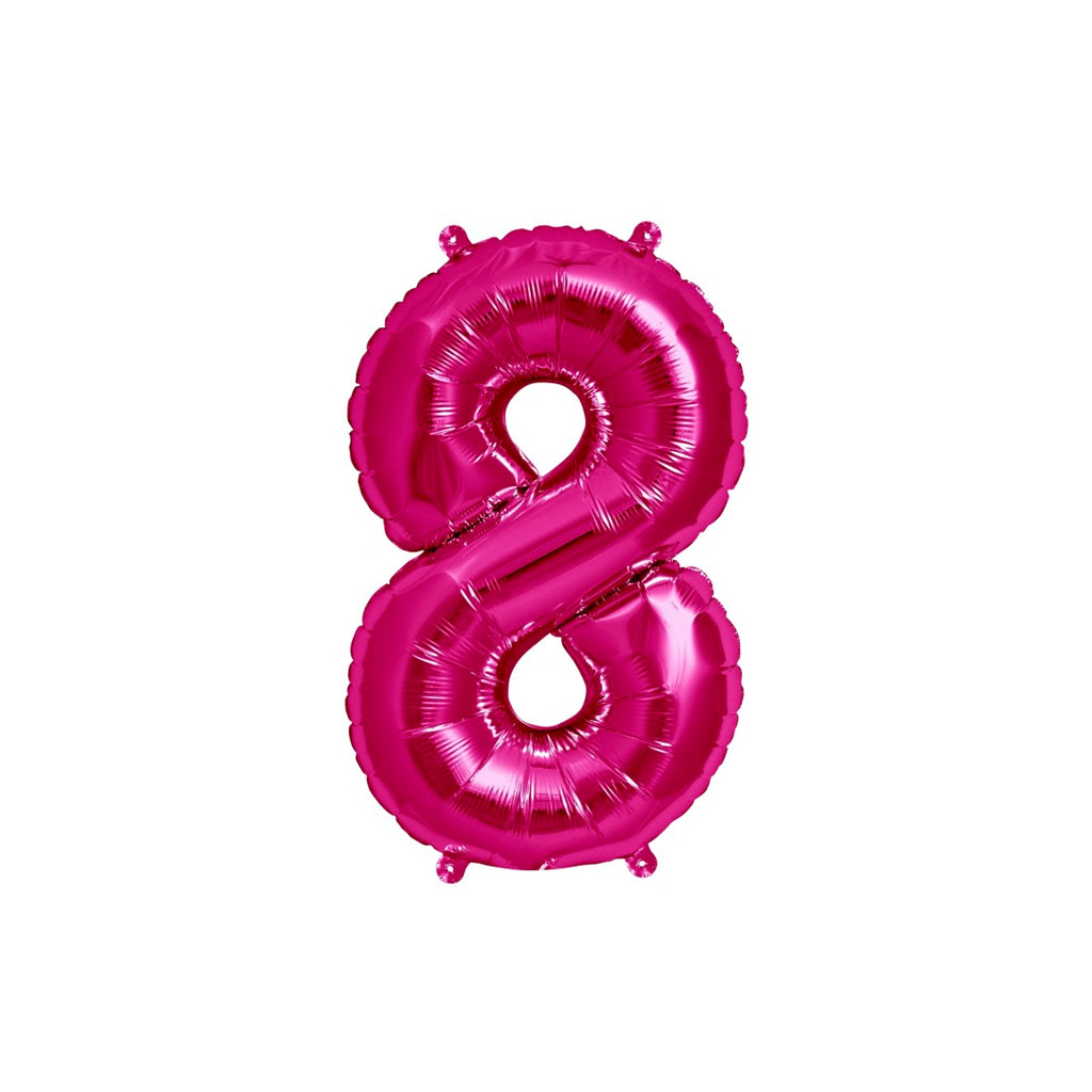 Hot Pink Number 8 Balloon 35cm