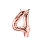 Rose Gold 35cm Number 4 Balloon