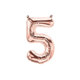 Rose Gold 35cm Number 5 Balloon