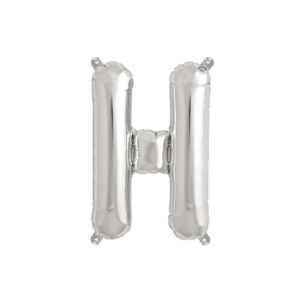 Letter H Silver Balloon 35cm